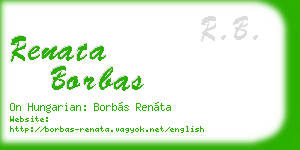 renata borbas business card