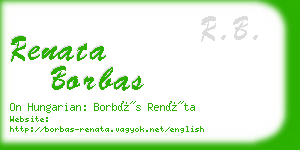 renata borbas business card